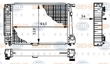 Behr-Hella 8MK 376 711-421 Radiator, engine cooling 8MK376711421