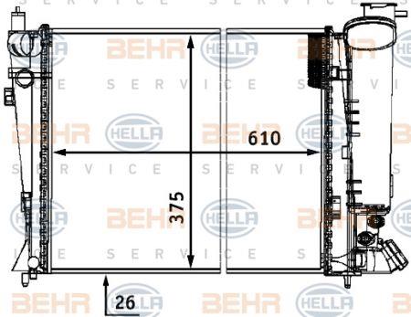 Behr-Hella 8MK 376 711-491 Radiator, engine cooling 8MK376711491