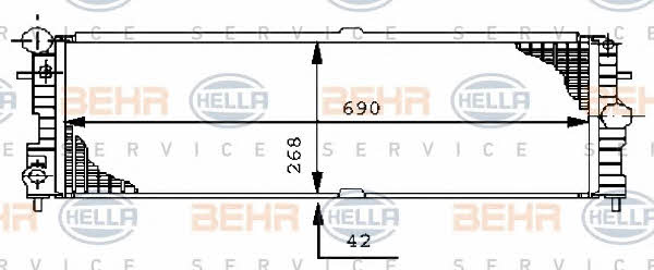 Behr-Hella 8MK 376 711-731 Radiator, engine cooling 8MK376711731