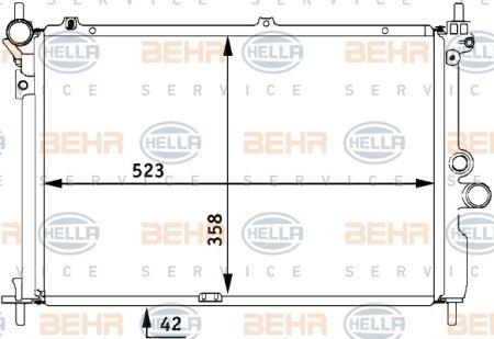 Behr-Hella 8MK 376 711-751 Radiator, engine cooling 8MK376711751