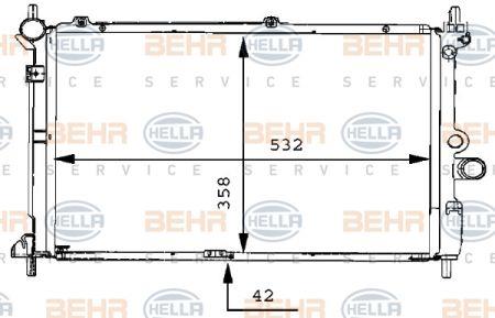 Behr-Hella 8MK 376 711-764 Radiator, engine cooling 8MK376711764