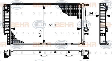 Behr-Hella 8MK 376 712-374 Radiator, engine cooling 8MK376712374