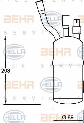Behr-Hella 8FT 351 192-321 Dryer, air conditioner 8FT351192321
