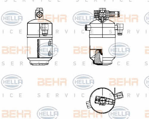 Behr-Hella 8FT 351 195-181 Dryer, air conditioner 8FT351195181