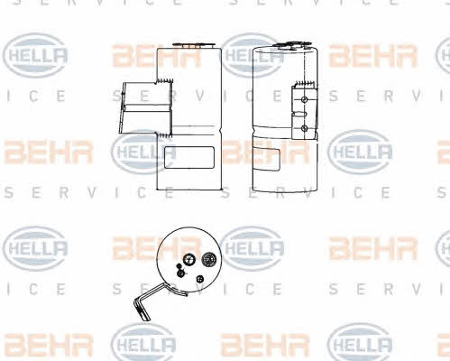 Behr-Hella 8FT 351 198-501 Dryer, air conditioner 8FT351198501
