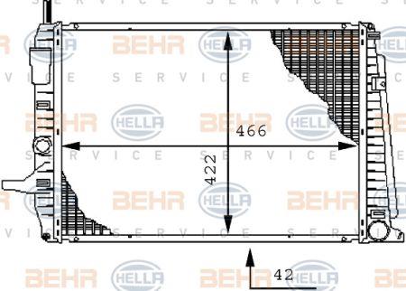 Behr-Hella 8MK 376 712-561 Radiator, engine cooling 8MK376712561