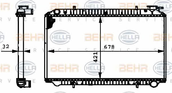 Behr-Hella 8MK 376 712-731 Radiator, engine cooling 8MK376712731