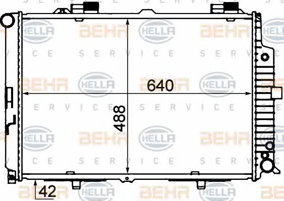 Behr-Hella 8MK 376 712-784 Radiator, engine cooling 8MK376712784