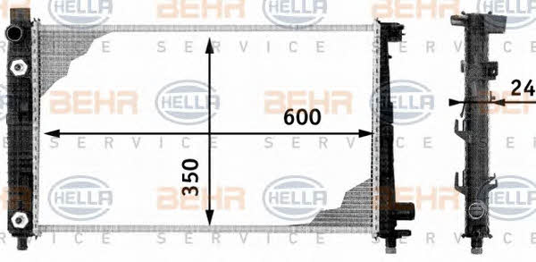Behr-Hella 8MK 376 713-054 Radiator, engine cooling 8MK376713054