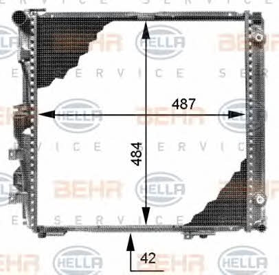 Behr-Hella 8MK 376 713-294 Radiator, engine cooling 8MK376713294