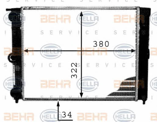 Behr-Hella 8MK 376 713-341 Radiator, engine cooling 8MK376713341