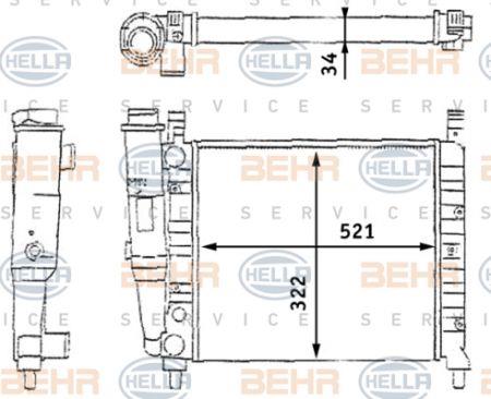 Behr-Hella 8MK 376 713-391 Radiator, engine cooling 8MK376713391