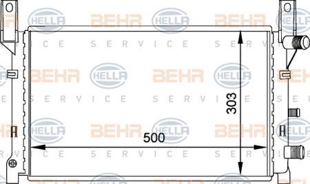 Behr-Hella 8MK 376 713-411 Radiator, engine cooling 8MK376713411