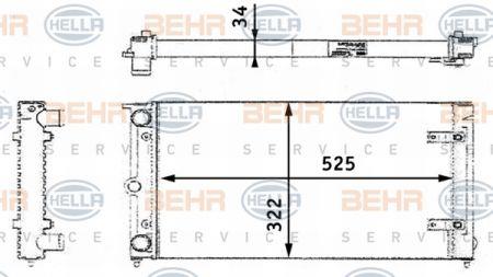 Behr-Hella 8MK 376 713-461 Radiator, engine cooling 8MK376713461