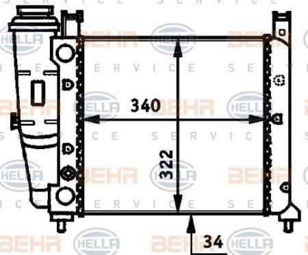Behr-Hella 8MK 376 713-491 Radiator, engine cooling 8MK376713491