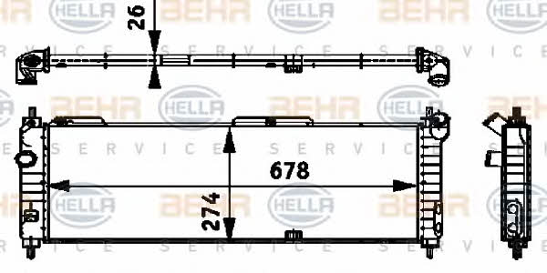 Behr-Hella 8MK 376 713-574 Radiator, engine cooling 8MK376713574