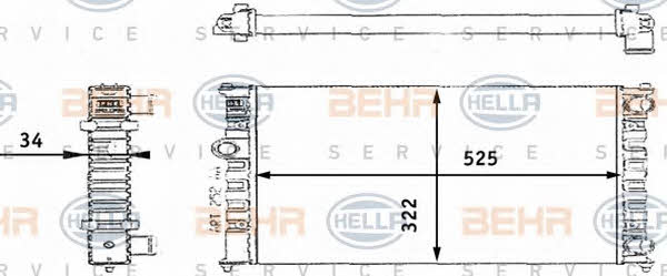 Behr-Hella 8MK 376 713-724 Radiator, engine cooling 8MK376713724
