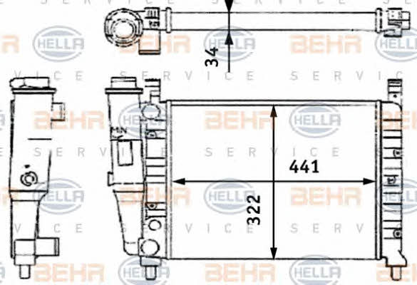 Behr-Hella 8MK 376 714-051 Radiator, engine cooling 8MK376714051