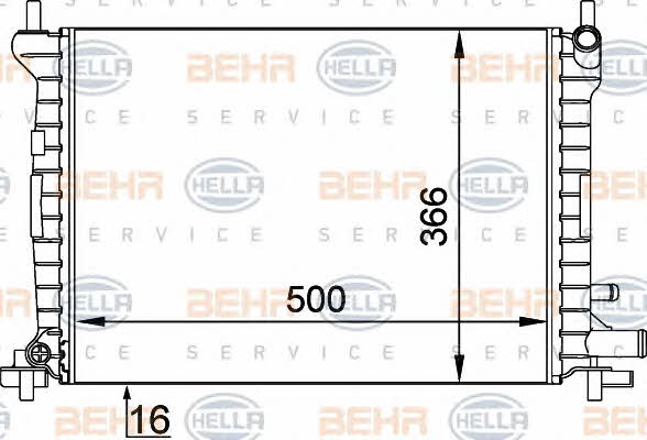Behr-Hella 8MK 376 714-061 Radiator, engine cooling 8MK376714061