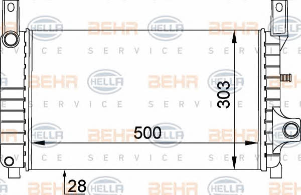 Behr-Hella 8MK 376 714-191 Radiator, engine cooling 8MK376714191