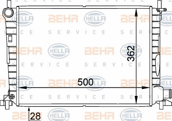 Behr-Hella 8MK 376 714-241 Radiator, engine cooling 8MK376714241