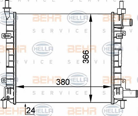 Behr-Hella 8MK 376 714-251 Radiator, engine cooling 8MK376714251