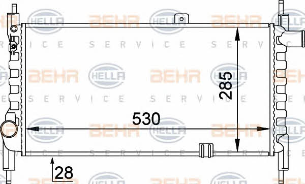 Behr-Hella 8MK 376 714-281 Radiator, engine cooling 8MK376714281