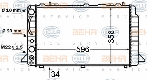 Behr-Hella 8MK 376 714-461 Radiator, engine cooling 8MK376714461