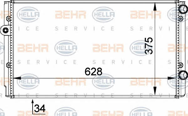 Behr-Hella 8MK 376 714-491 Radiator, engine cooling 8MK376714491