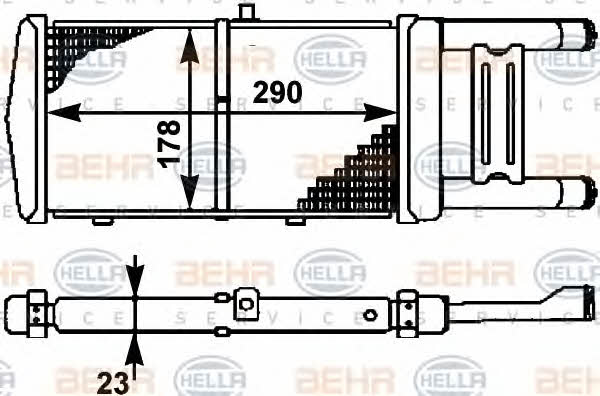 Behr-Hella 8MK 376 714-531 Radiator, engine cooling 8MK376714531