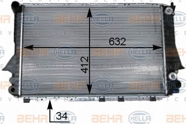 Behr-Hella 8MK 376 715-264 Radiator, engine cooling 8MK376715264