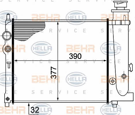 Behr-Hella 8MK 376 715-391 Radiator, engine cooling 8MK376715391
