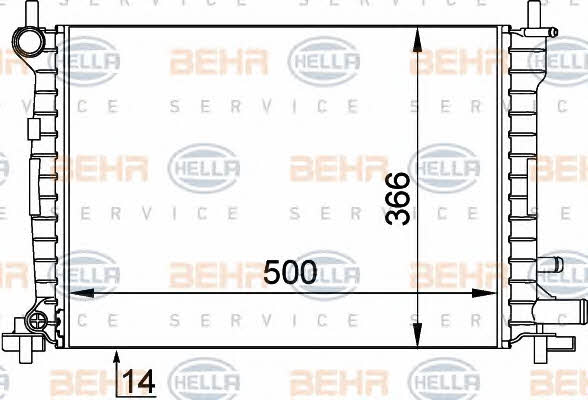 Behr-Hella 8MK 376 715-621 Radiator, engine cooling 8MK376715621