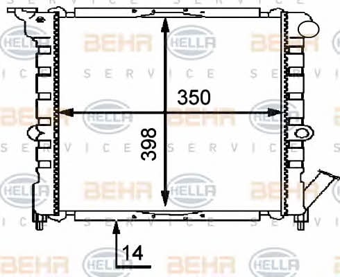Behr-Hella 8MK 376 716-061 Radiator, engine cooling 8MK376716061
