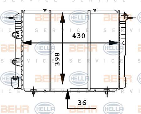 Behr-Hella 8MK 376 716-181 Radiator, engine cooling 8MK376716181