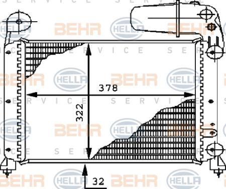 Behr-Hella 8MK 376 716-341 Radiator, engine cooling 8MK376716341