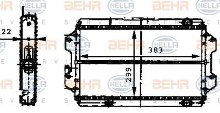 Behr-Hella 8MK 376 716-401 Radiator, engine cooling 8MK376716401