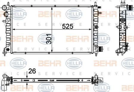 Behr-Hella 8MK 376 716-461 Radiator, engine cooling 8MK376716461