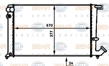Behr-Hella 8MK 376 716-591 Radiator, engine cooling 8MK376716591