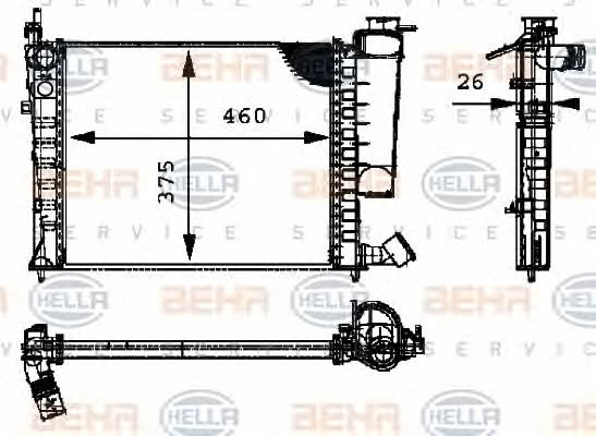 Behr-Hella 8MK 376 716-634 Radiator, engine cooling 8MK376716634
