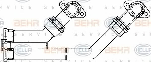 Behr-Hella 8FZ 351 314-291 Heating radiator tube 8FZ351314291