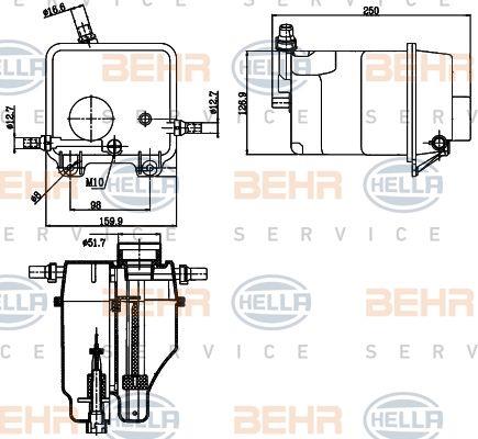 Behr-Hella 8MA 376 755-211 Expansion tank 8MA376755211