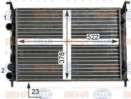 Behr-Hella 8MK 376 700-251 Radiator, engine cooling 8MK376700251