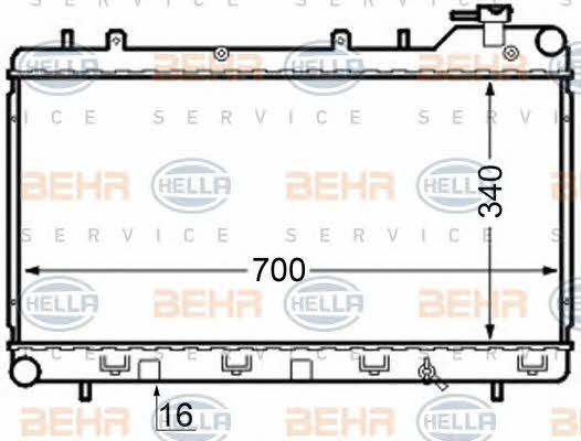 Behr-Hella 8MK 376 704-571 Radiator, engine cooling 8MK376704571
