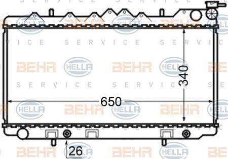 Behr-Hella 8MK 376 704-581 Radiator, engine cooling 8MK376704581