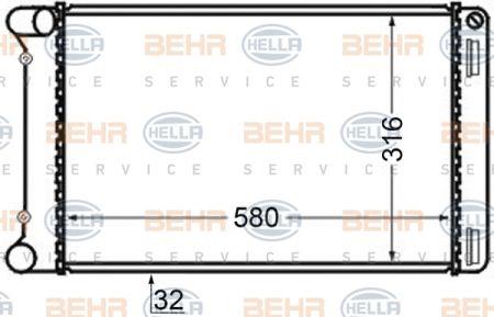 Behr-Hella 8MK 376 704-641 Radiator, engine cooling 8MK376704641