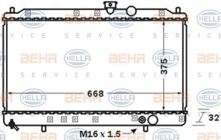Behr-Hella 8MK 376 704-711 Radiator, engine cooling 8MK376704711
