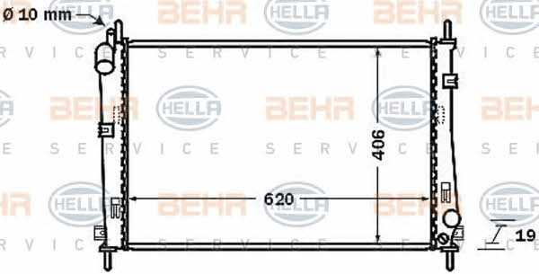 Behr-Hella 8MK 376 705-551 Radiator, engine cooling 8MK376705551