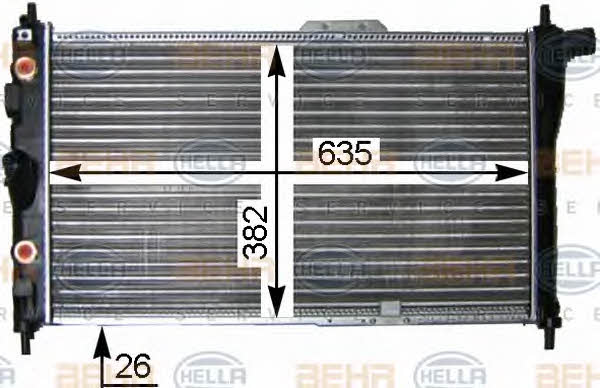 Behr-Hella 8MK 376 705-581 Radiator, engine cooling 8MK376705581