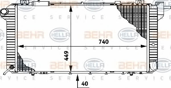 Behr-Hella 8MK 376 706-001 Radiator, engine cooling 8MK376706001